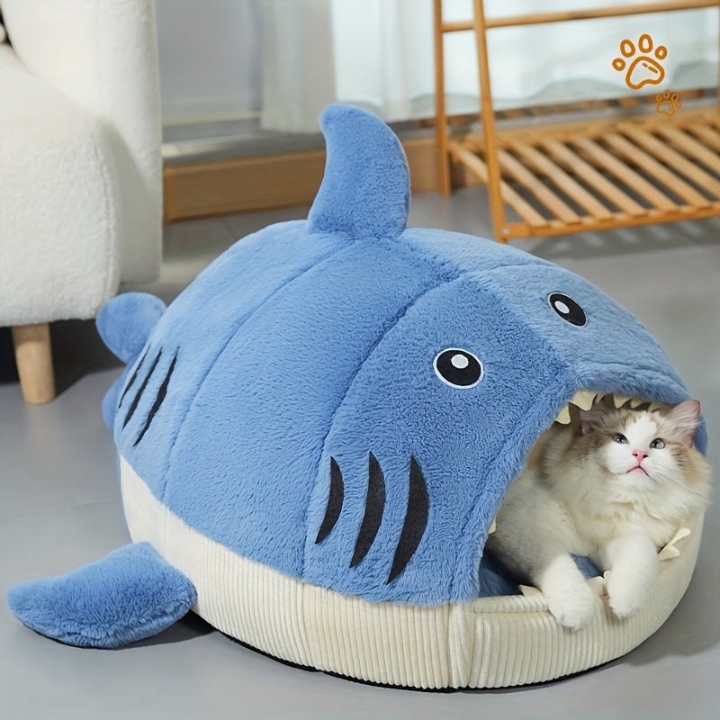 Tm Lit pour animaux en forme de requin douillet pour chats & chiens — Paniers et caisses — photo 3