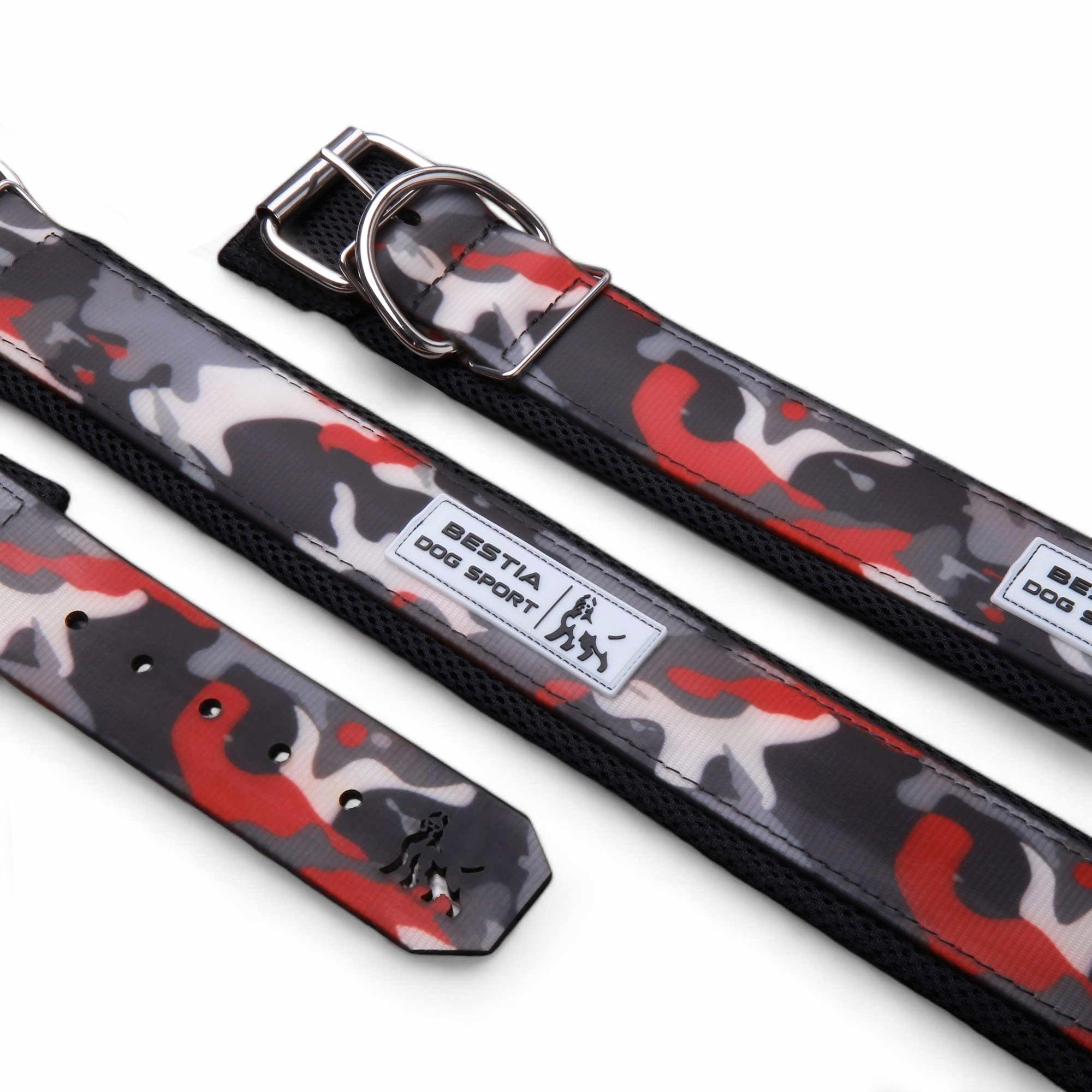 Collier Bestia dog sport rouge camo — photo 2