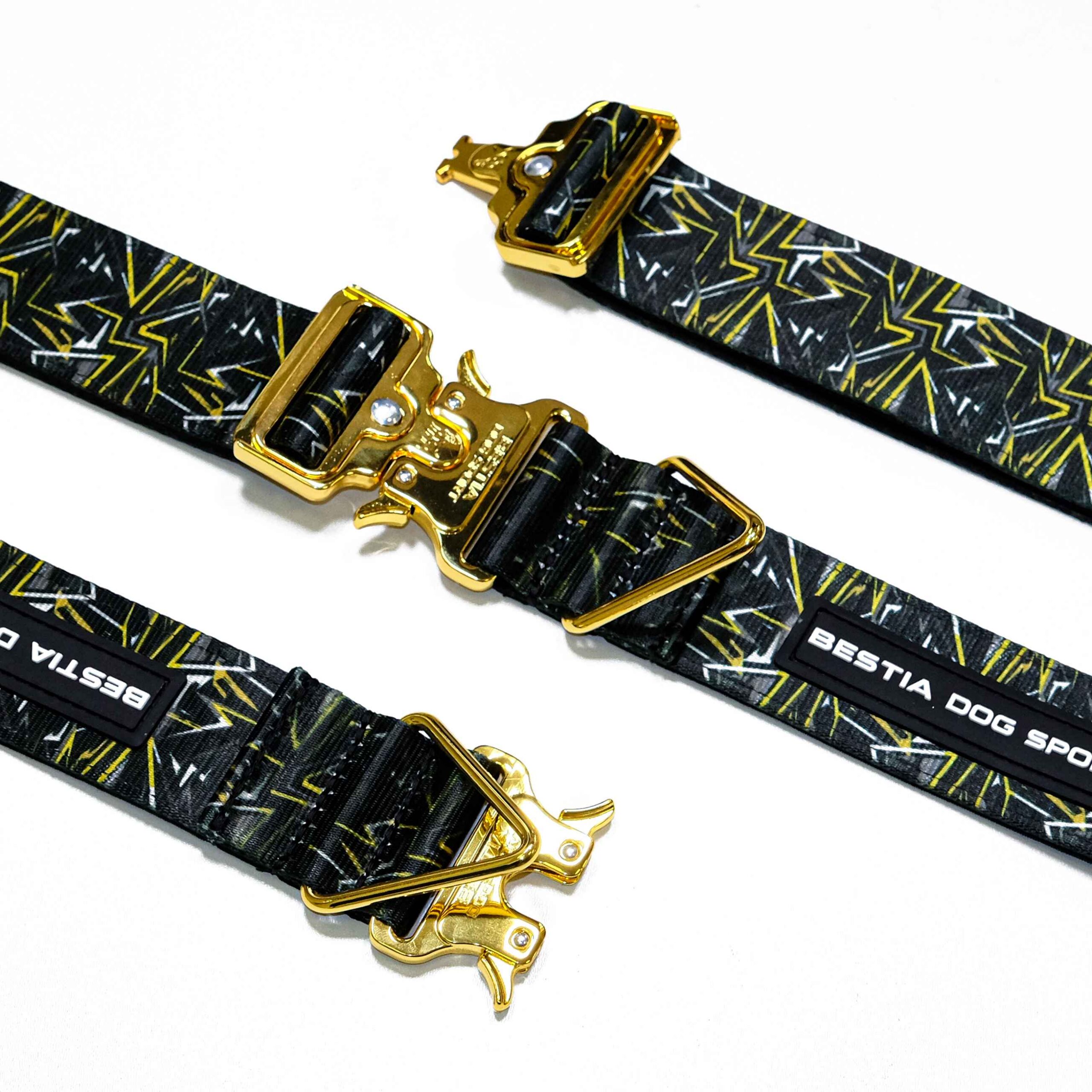Bestia Dog Sport Collier GripPro Print - Gold — photo 2