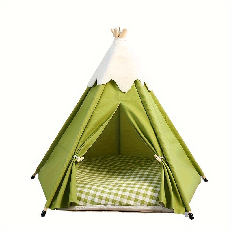 Tm Tente Villa pour chat en bois avec lit — Arbres à chat et griffoirs — photo 2