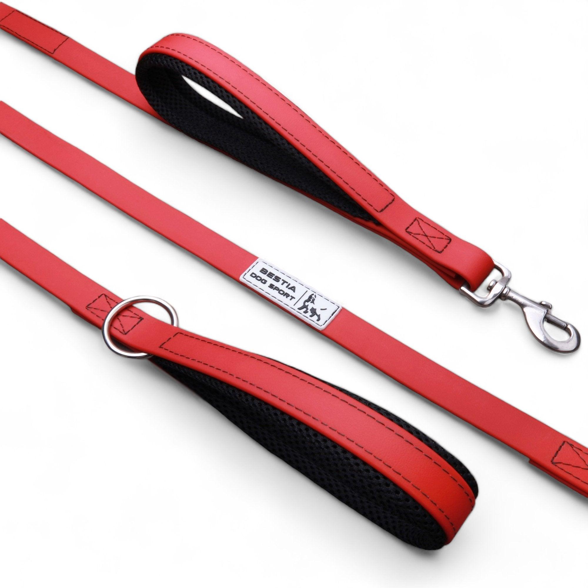 Laisse double poignée BESTIA DOG SPORT Red — Colliers, laisses et harnais — photo 2