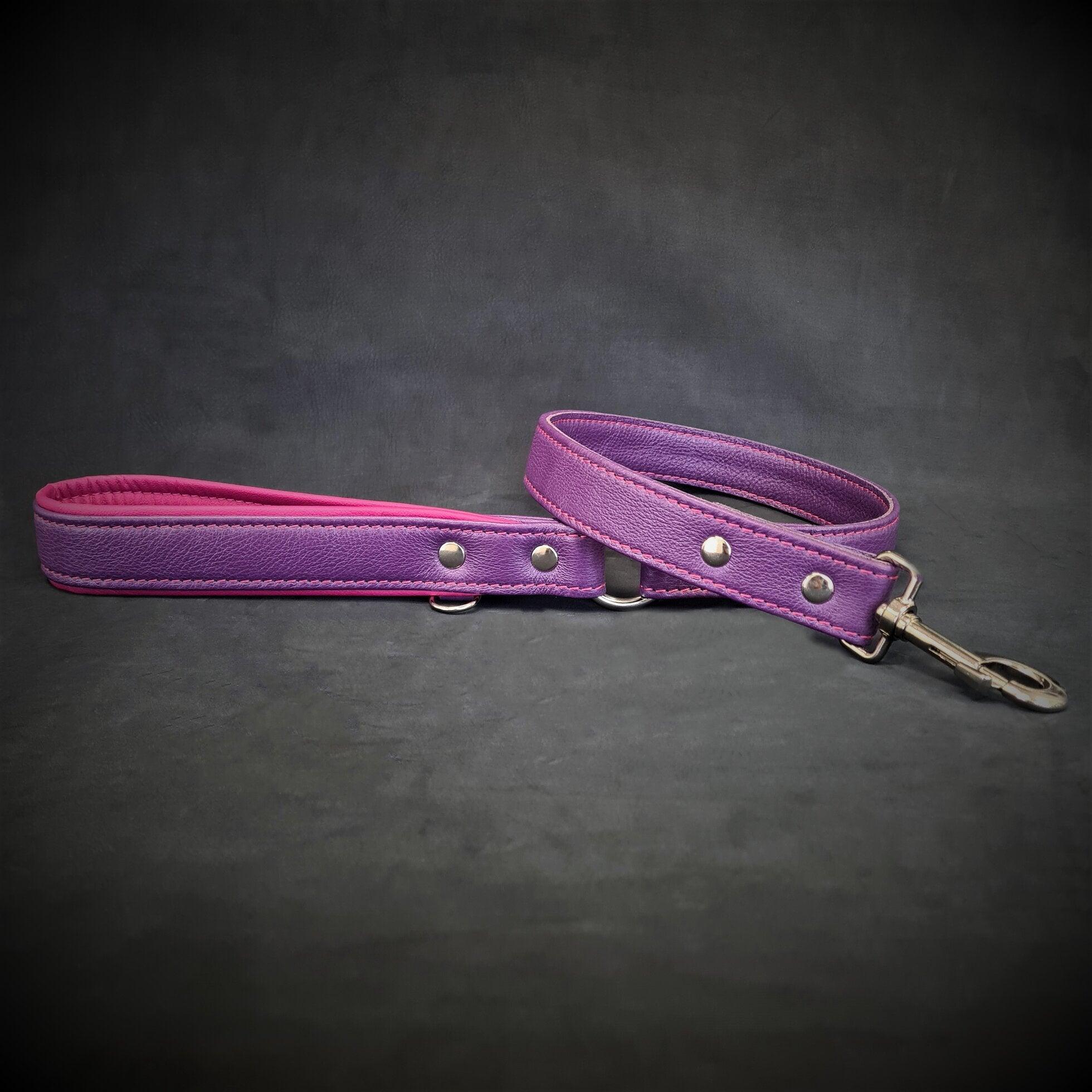 Bestia Dog Gear Laisse pour chien en cuir souple violette — Colliers, laisses et harnais — photo 2