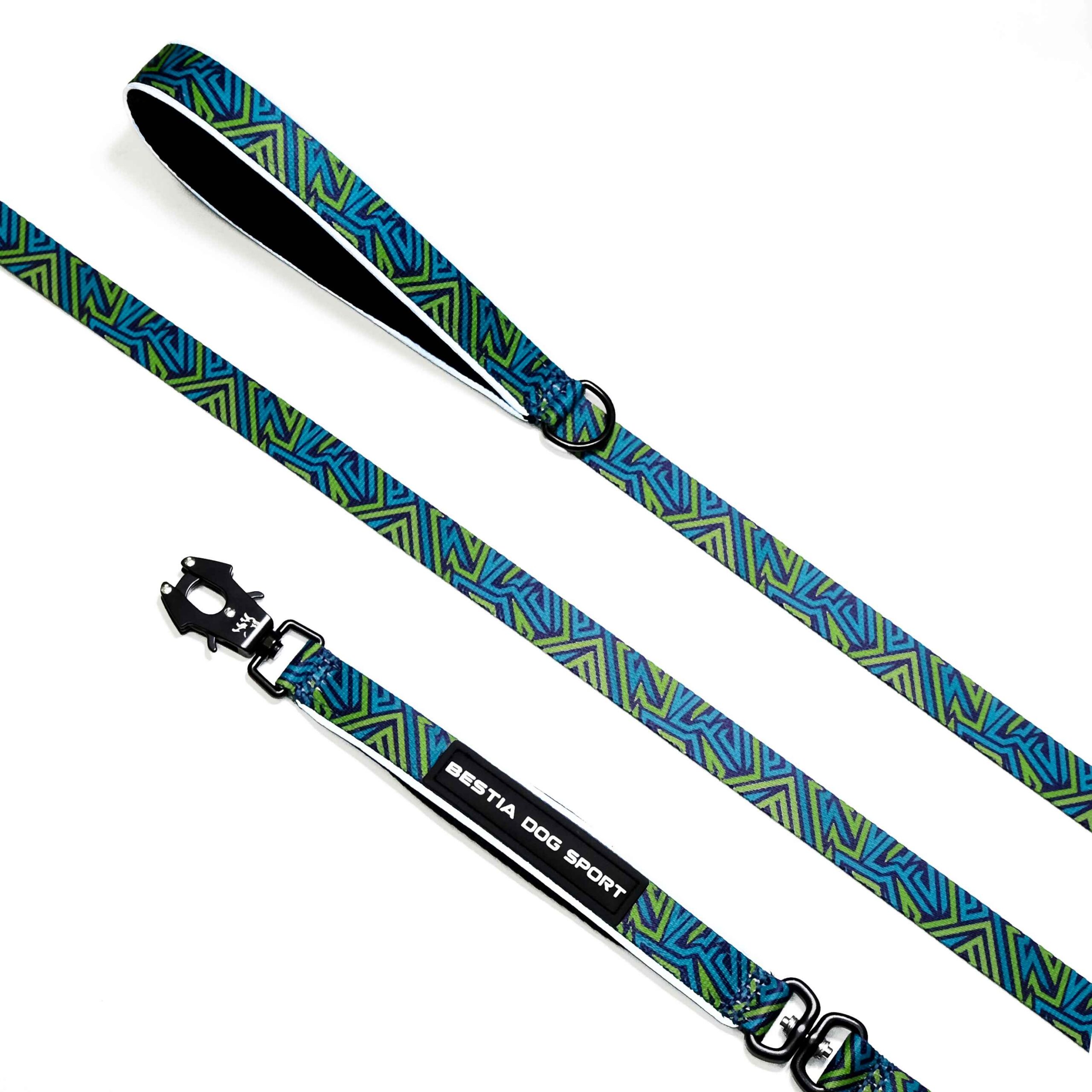 Laisse GripPro BESTIA DOG SPORT Blue&Green Print — Colliers, laisses et harnais — photo 2