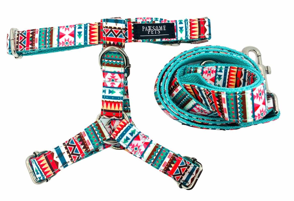 Pawsome Pets New York Szelki step-in zestaw - Tropical (2 sztuki) — Obroże, smycze i szelki — photo 6