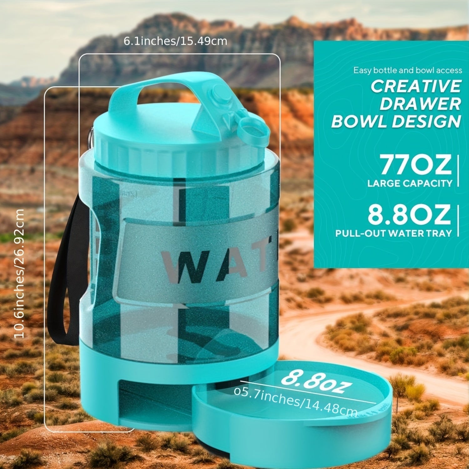 Tm Bouteille distributeur d'eau de voyage pour chien — Gamelles, distributeurs et abreuvoirs — photo 5