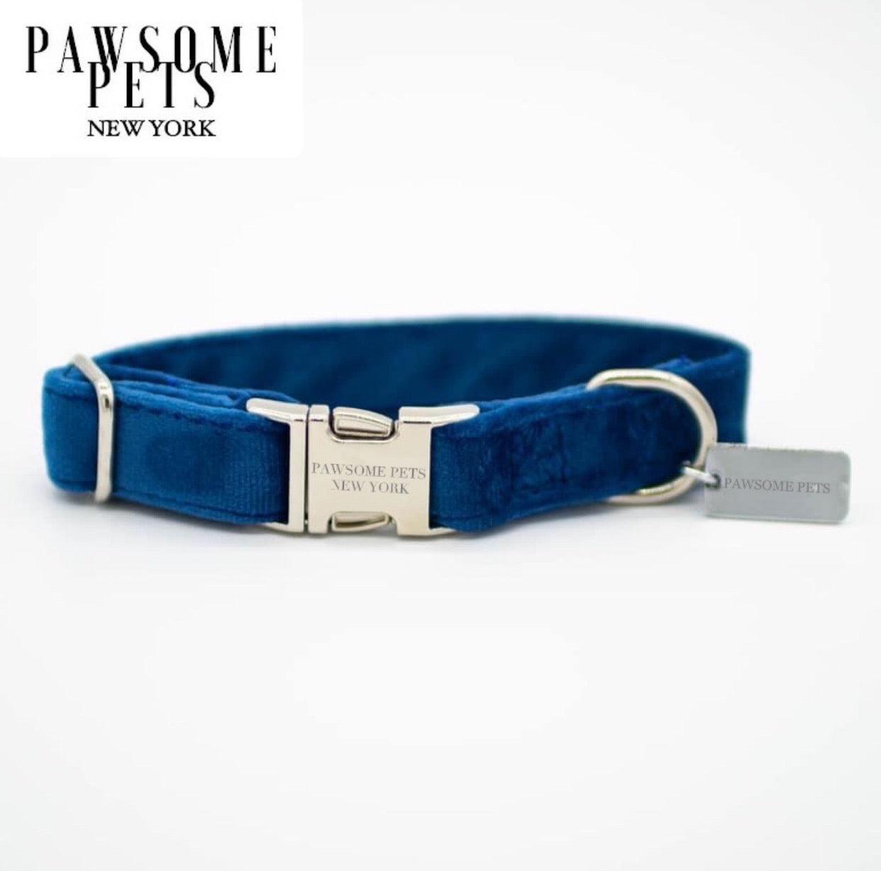 Pawsome Pets New York Collier pour petit chien & chat - Dark blue velvet — photo 2