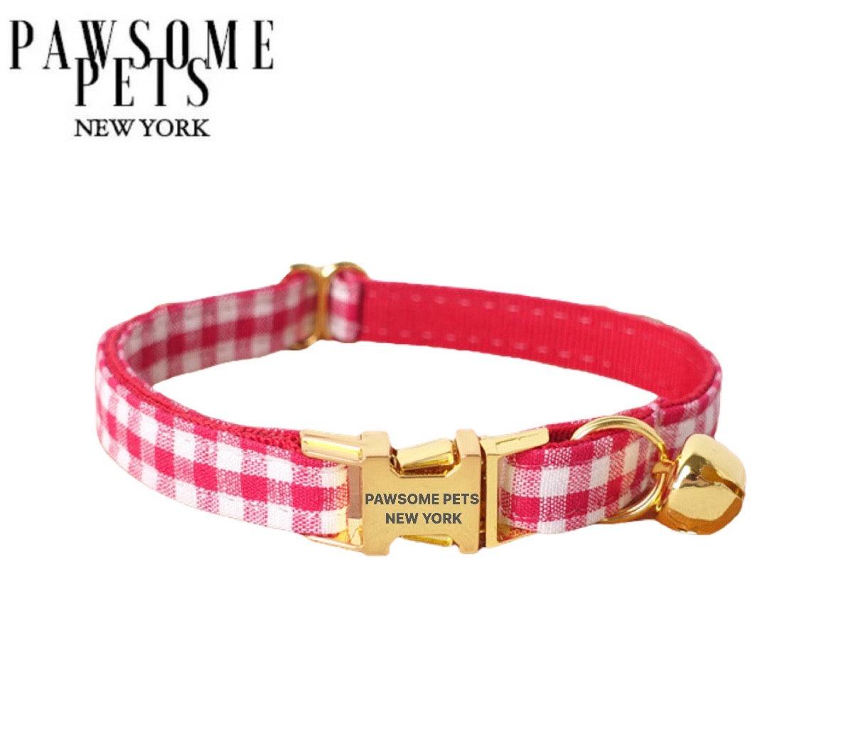 Pawsome Pets New York Collier pour petit chien et chat - Rayure vermillon français — photo 2