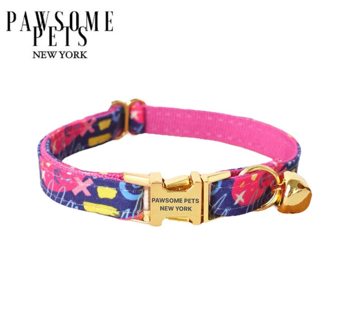 Pawsome Pets New York Obroża dla psa i kota - mały rozmiar - Spanish pink — photo 2