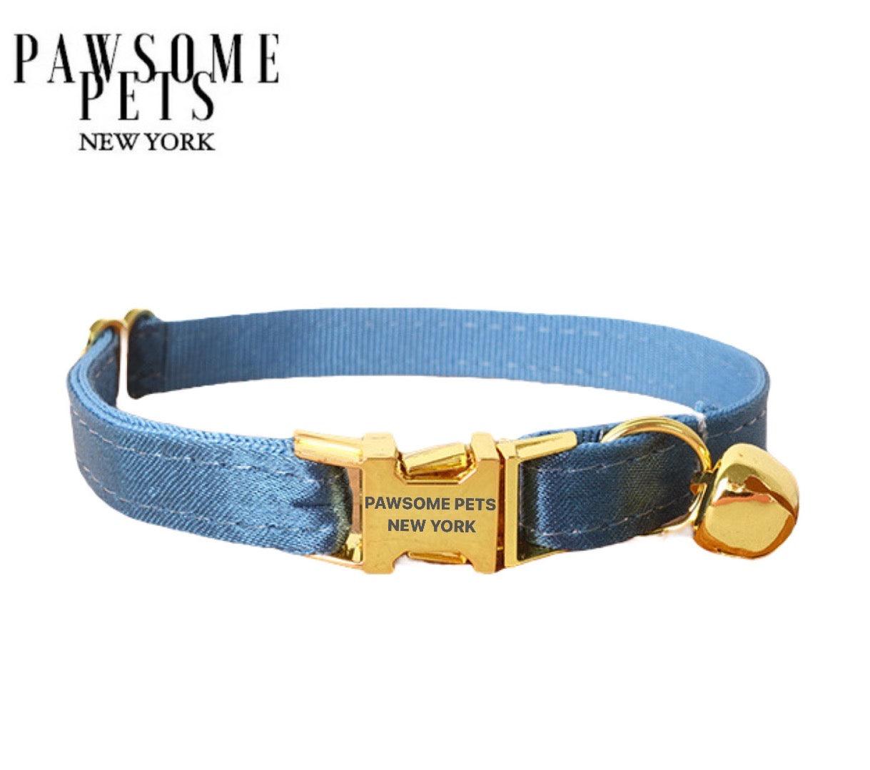Pawsome Pets New York Petit collier pour chien & chat - Bleu argent — photo 2