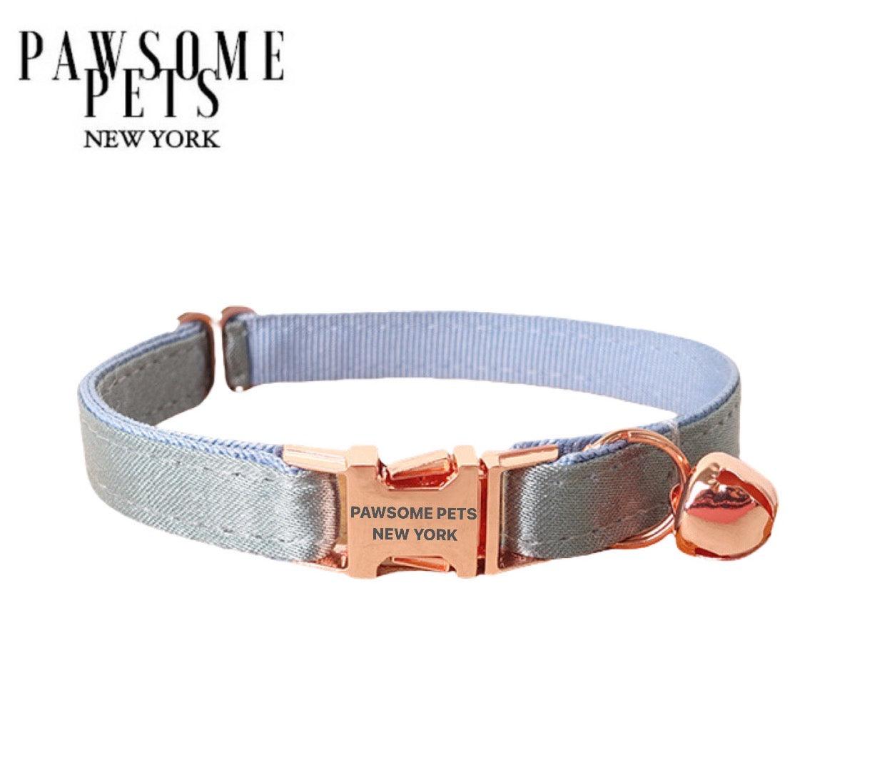 Pawsome Pets New York Mała obroża dla psa i kota - Srebrny niebieskoszary — photo 2