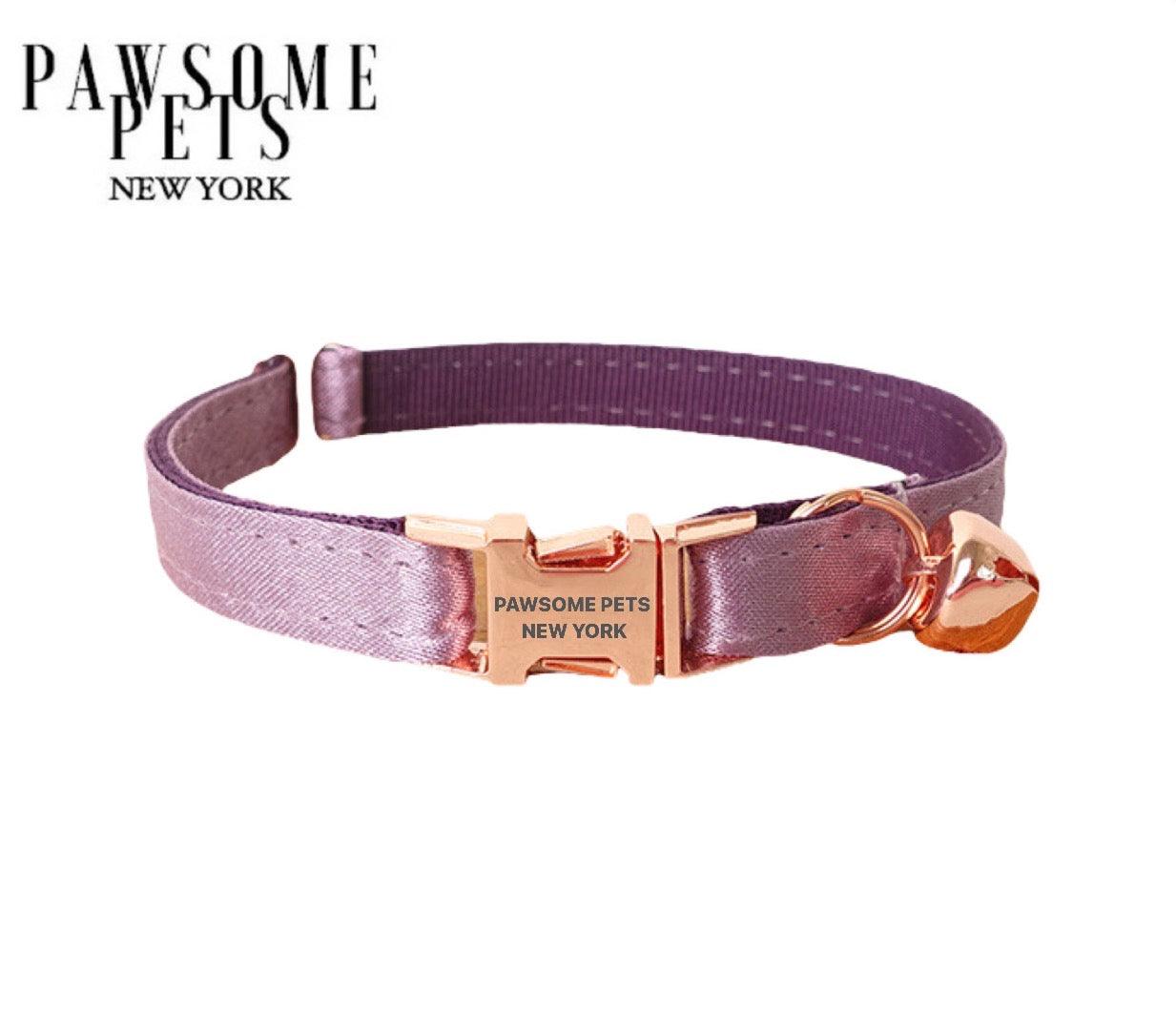 Pawsome Pets New York Mała obroża dla psa i kota - Srebrny fioletowy — photo 2
