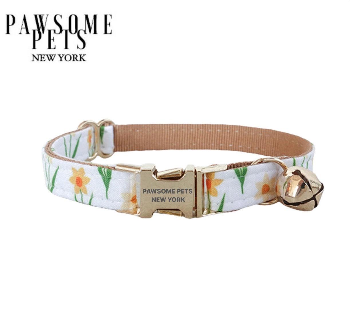 Pawsome Pets New York Collier pour petit chien et chat - Fleurs kaki — photo 2
