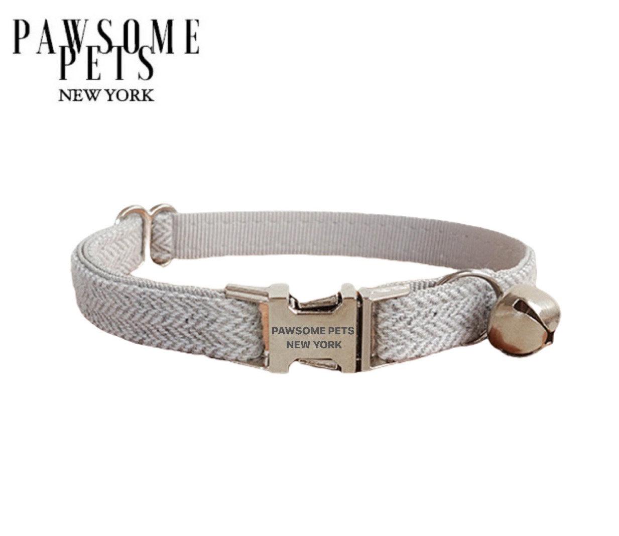 Pawsome Pets New York Mała obroża dla psa i kota - Srebrnoszary — photo 2