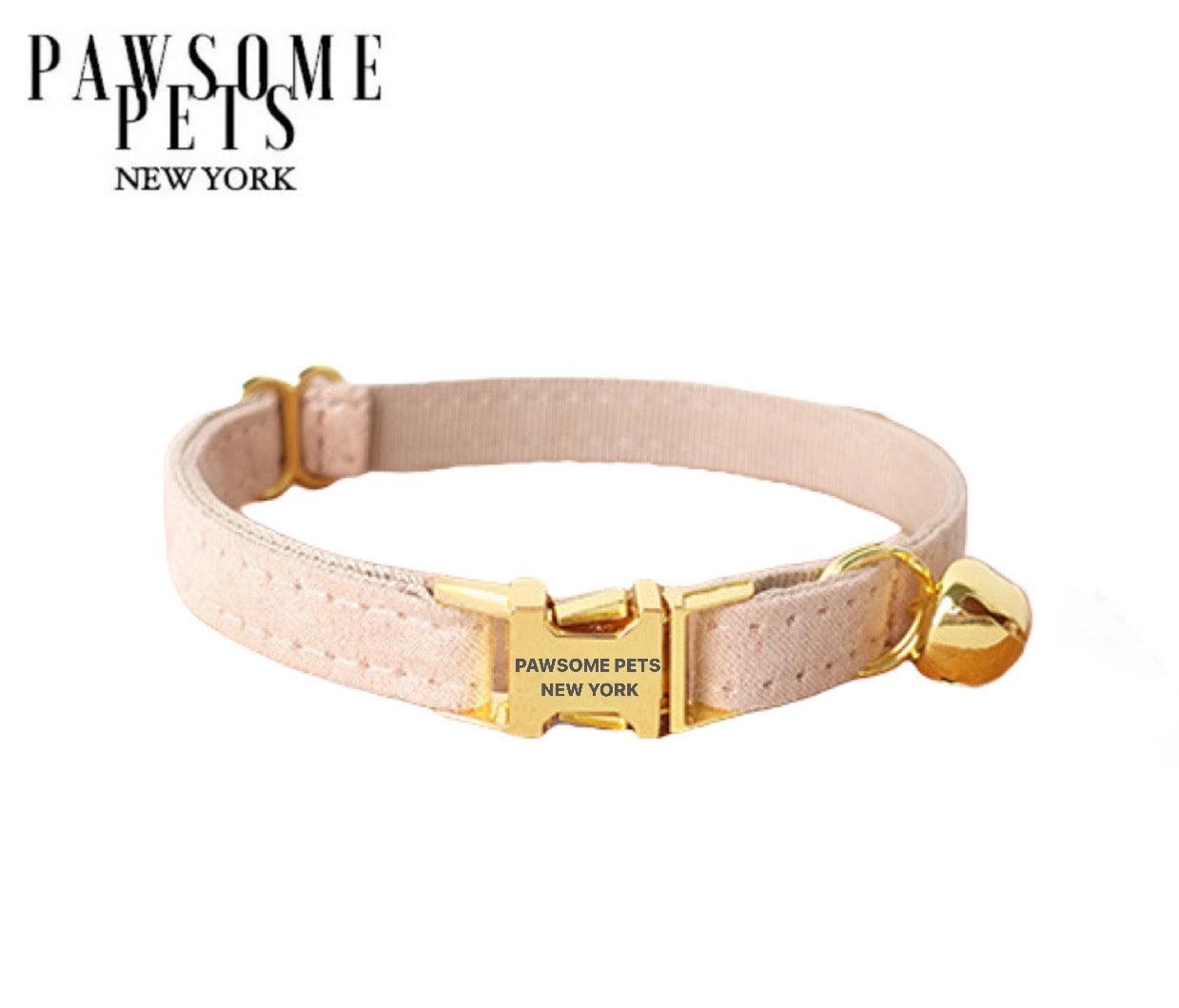 Pawsome Pets New York Mała obroża dla psa i kota - Różowy biały — photo 2