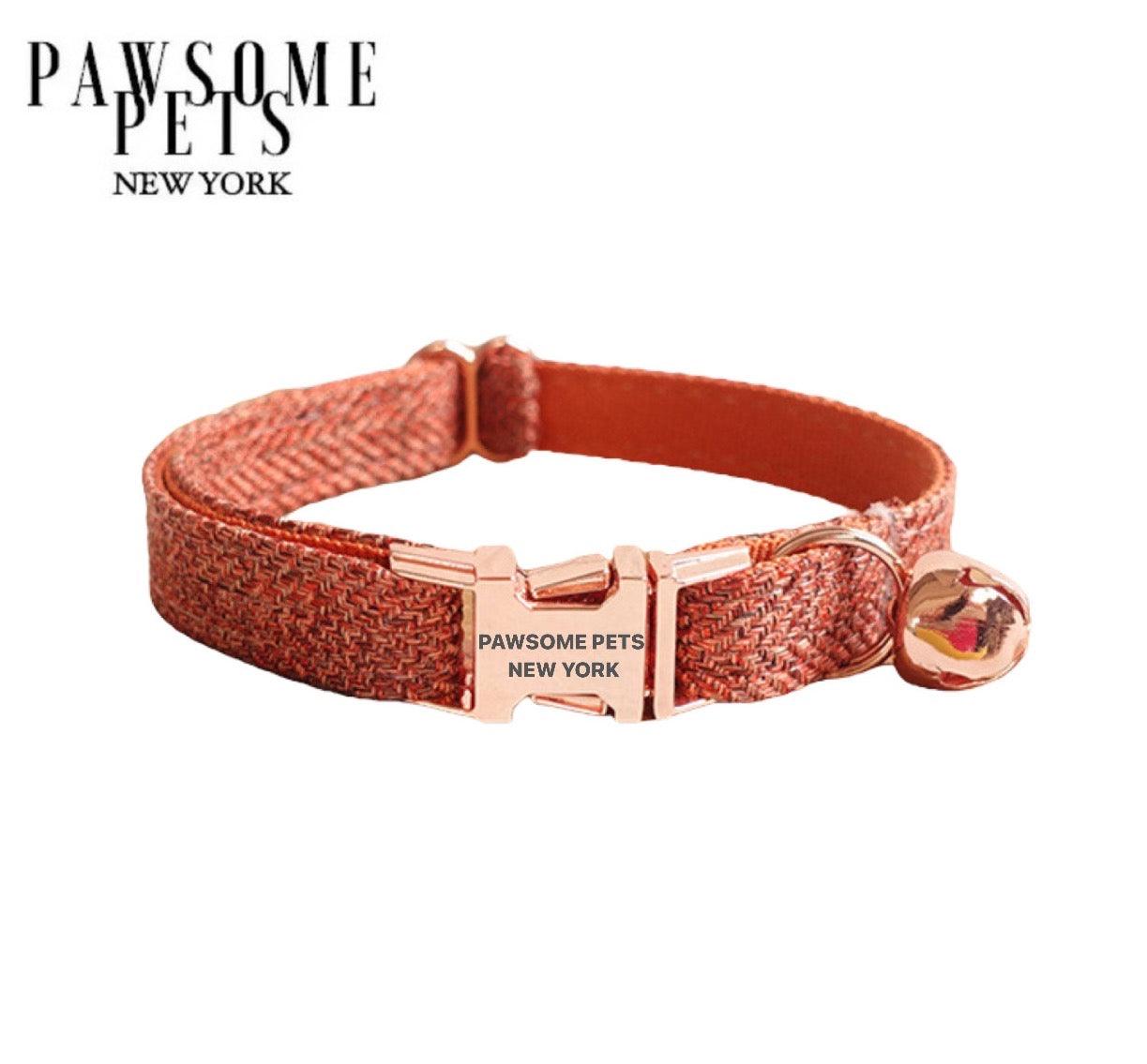 Pawsome Pets New York Collier pour petit chien & chat - Dark orange — photo 2