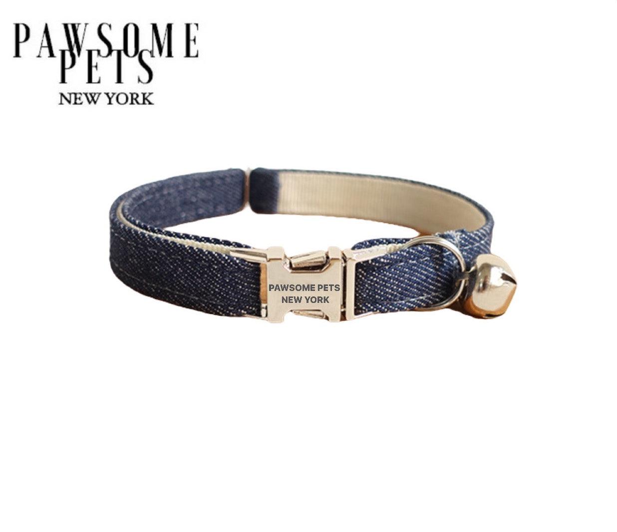 Pawsome Pets New York Collier pour petit chien & chat - Dark blue jeans — photo 2