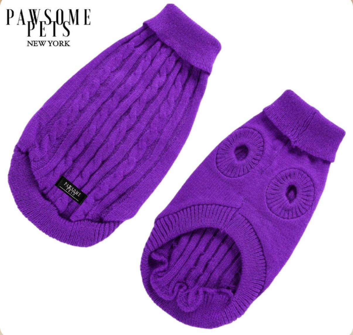 Pawsome Pets New York Pull tricoté pour chien et chat - Violet — Vêtements pour chiens — photo 2