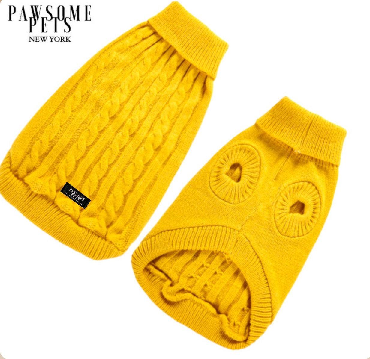 Pawsome Pets New York Pull tricoté pour chien et chat - Jaune — Vêtements pour chiens — photo 2