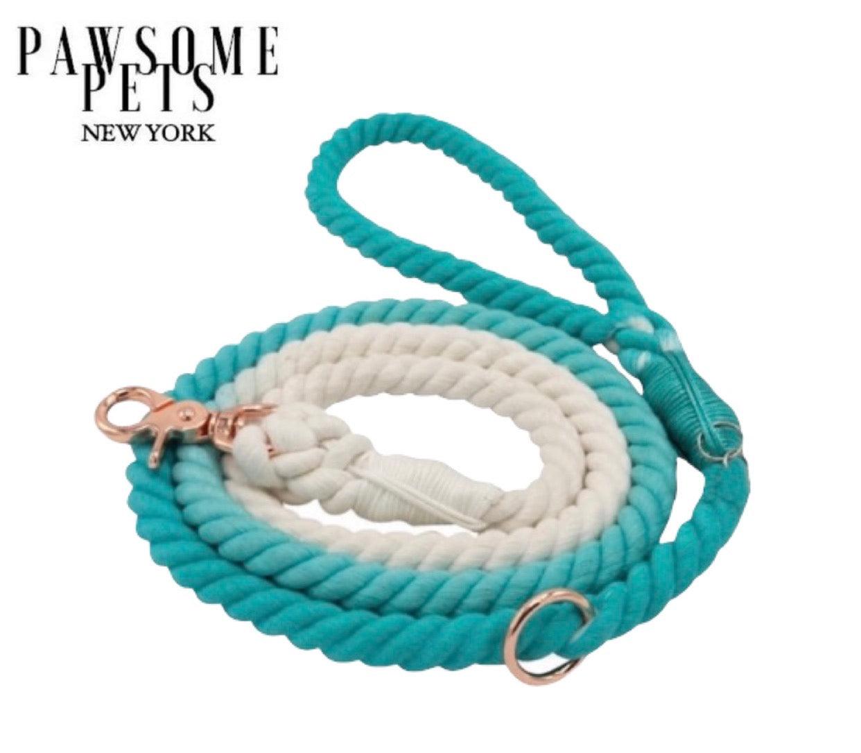 Pawsome Pets New York Smycz linowa - Ombre teal — Obroże, smycze i szelki — photo 2