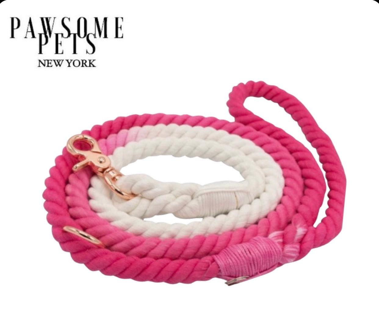 Pawsome Pets New York Smycz linowa - Ombre pink — Obroże, smycze i szelki — photo 2