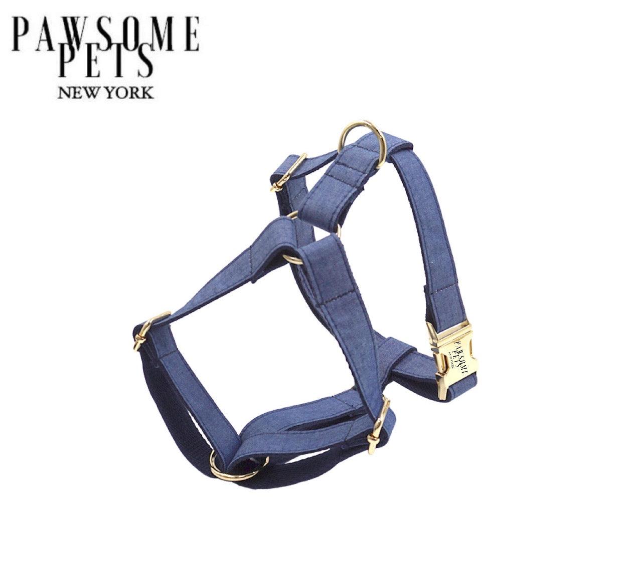 Pawsome Pets New York Harnais step-in - Bleu jean — Colliers, laisses et harnais — photo 2