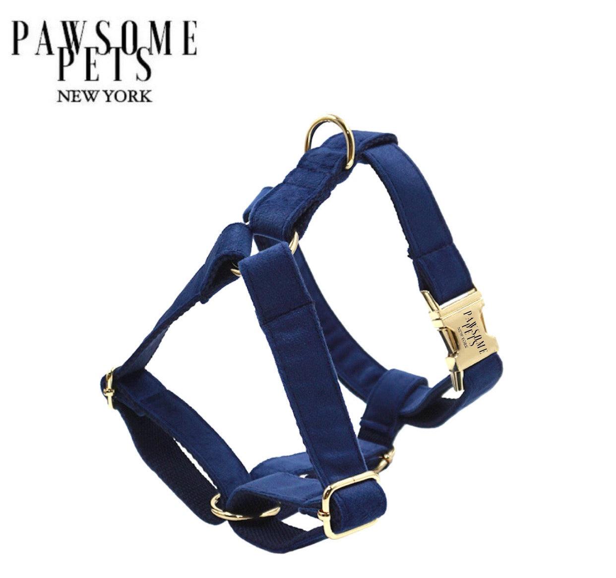 Pawsome Pets New York Szelki step-in - Granatowy niebieski — Obroże, smycze i szelki — photo 2