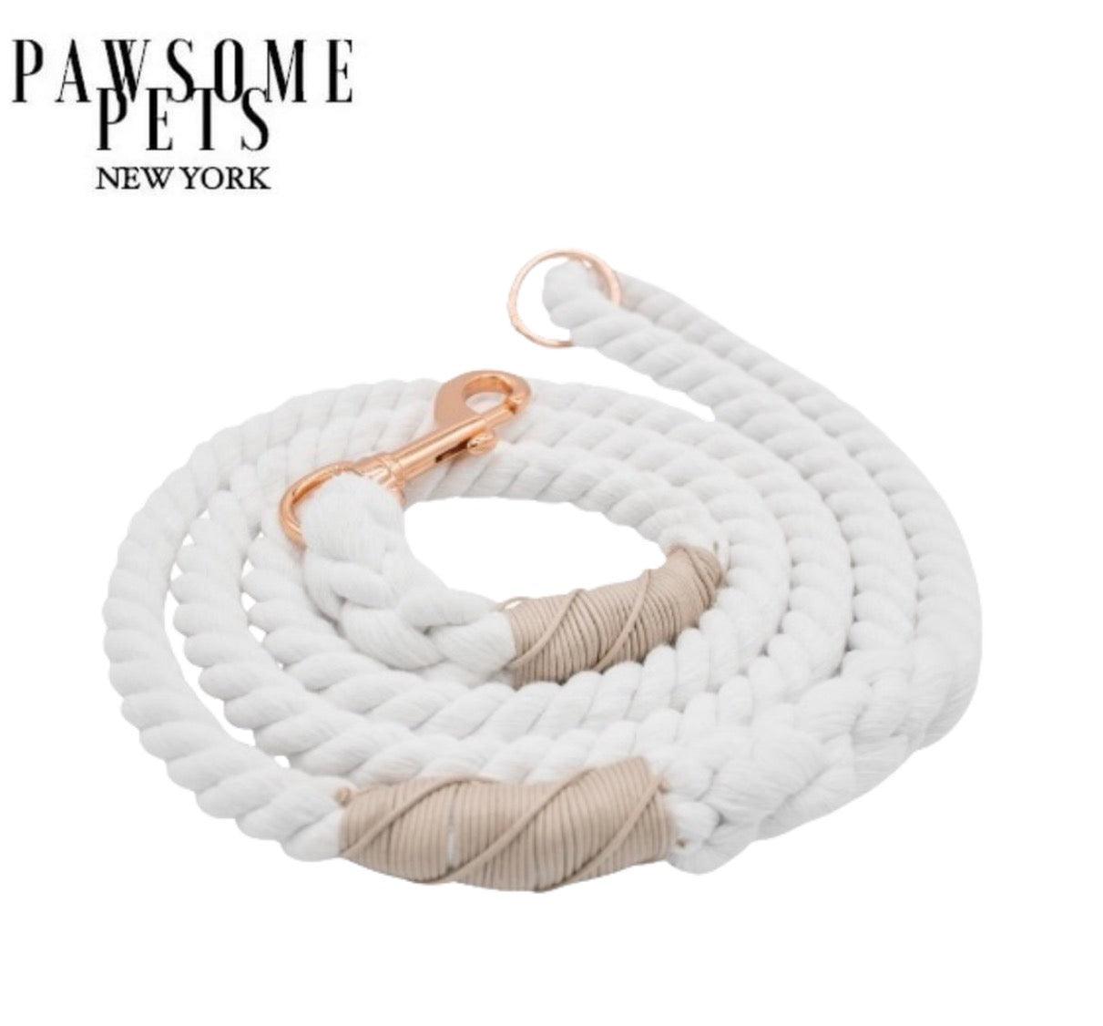 Pawsome Pets New York Smycz linowa - Snow white — Obroże, smycze i szelki — photo 2