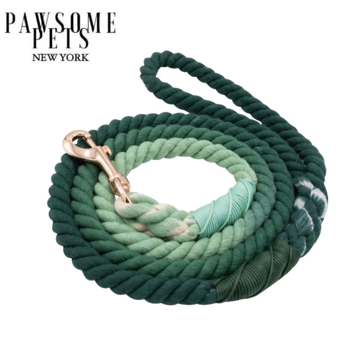 Pawsome Pets New York Laisse en corde - Ombre dark green — Colliers, laisses et harnais — photo 2