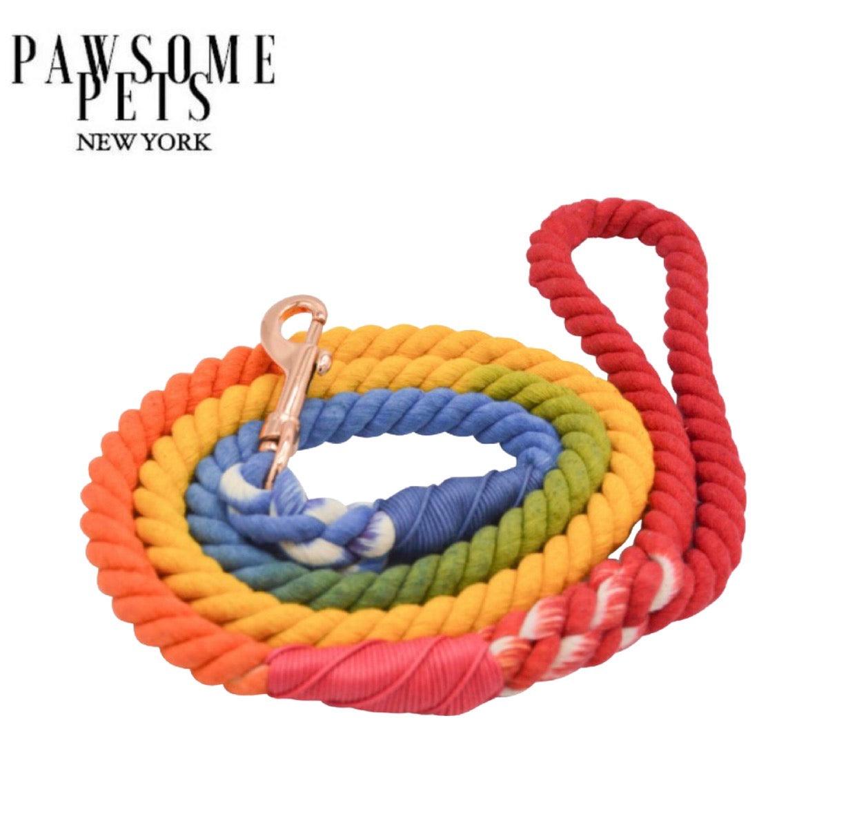 Pawsome Pets New York Smycz linowa - Dark rainbow — Obroże, smycze i szelki — photo 2
