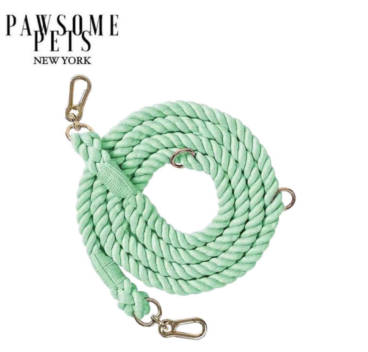 Pawsome Pets New York Smycz linowa dla psa typu hands-free - Mint green — Obroże, smycze i szelki — photo 2