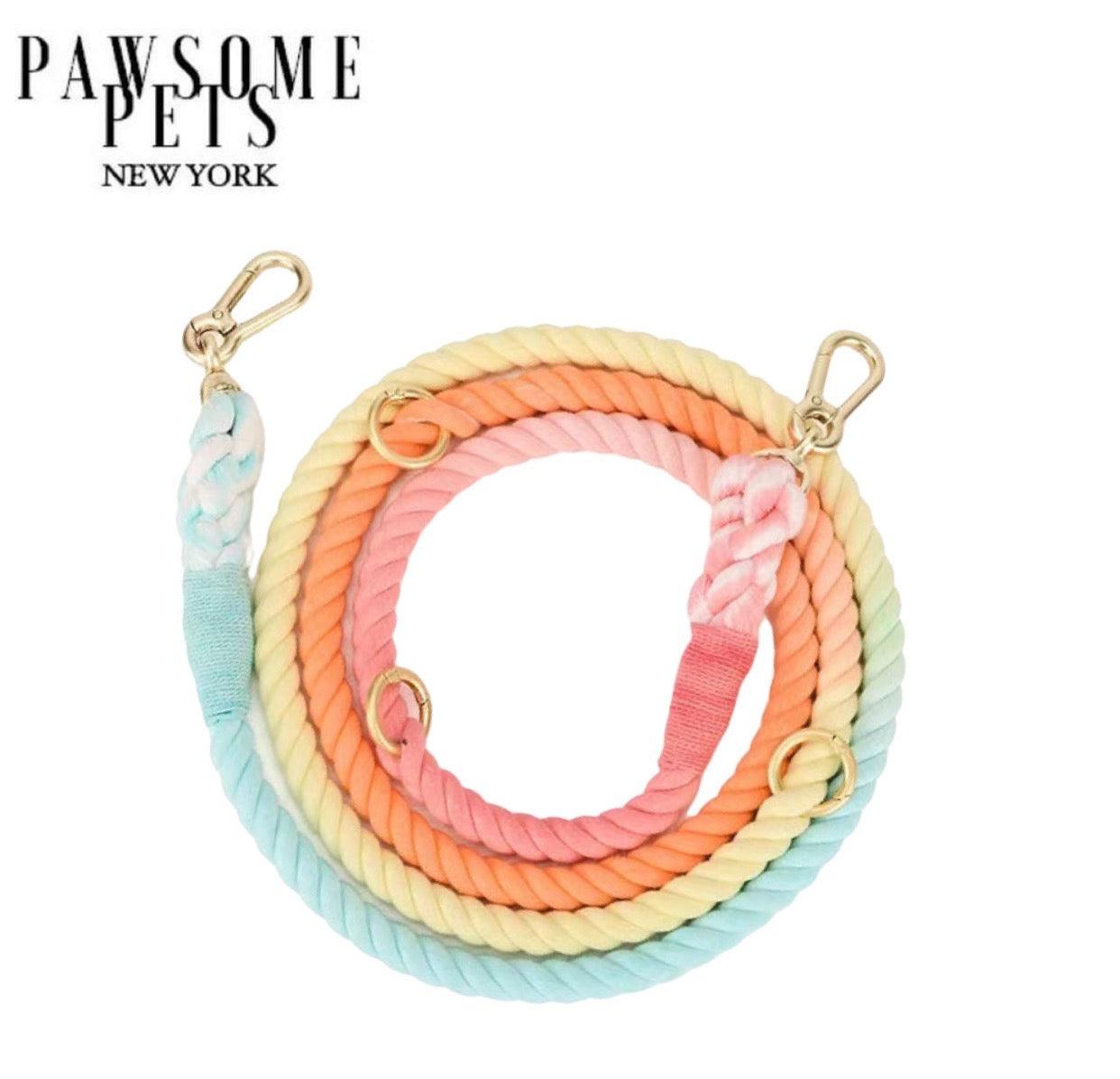 Pawsome Pets New York Smycz linowa dla psa typu hands-free - Classic rainbow — Obroże, smycze i szelki — photo 2