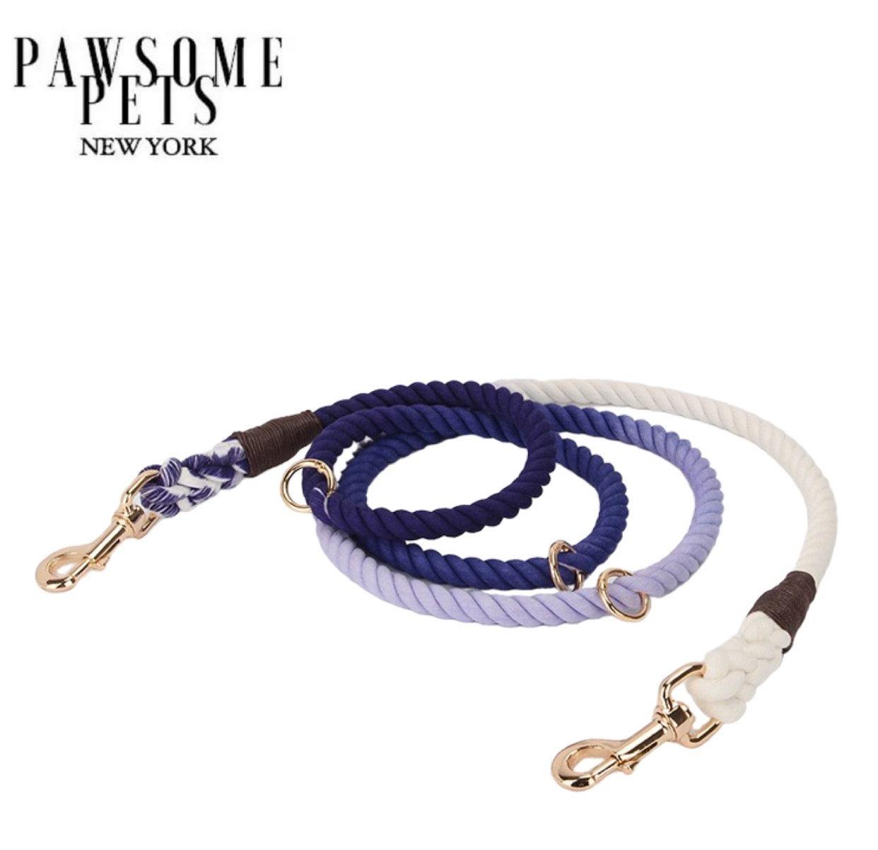 Pawsome Pets New York Laisse en corde pour chien mains libres - Ombre violet foncé — Colliers, laisses et harnais — photo 2