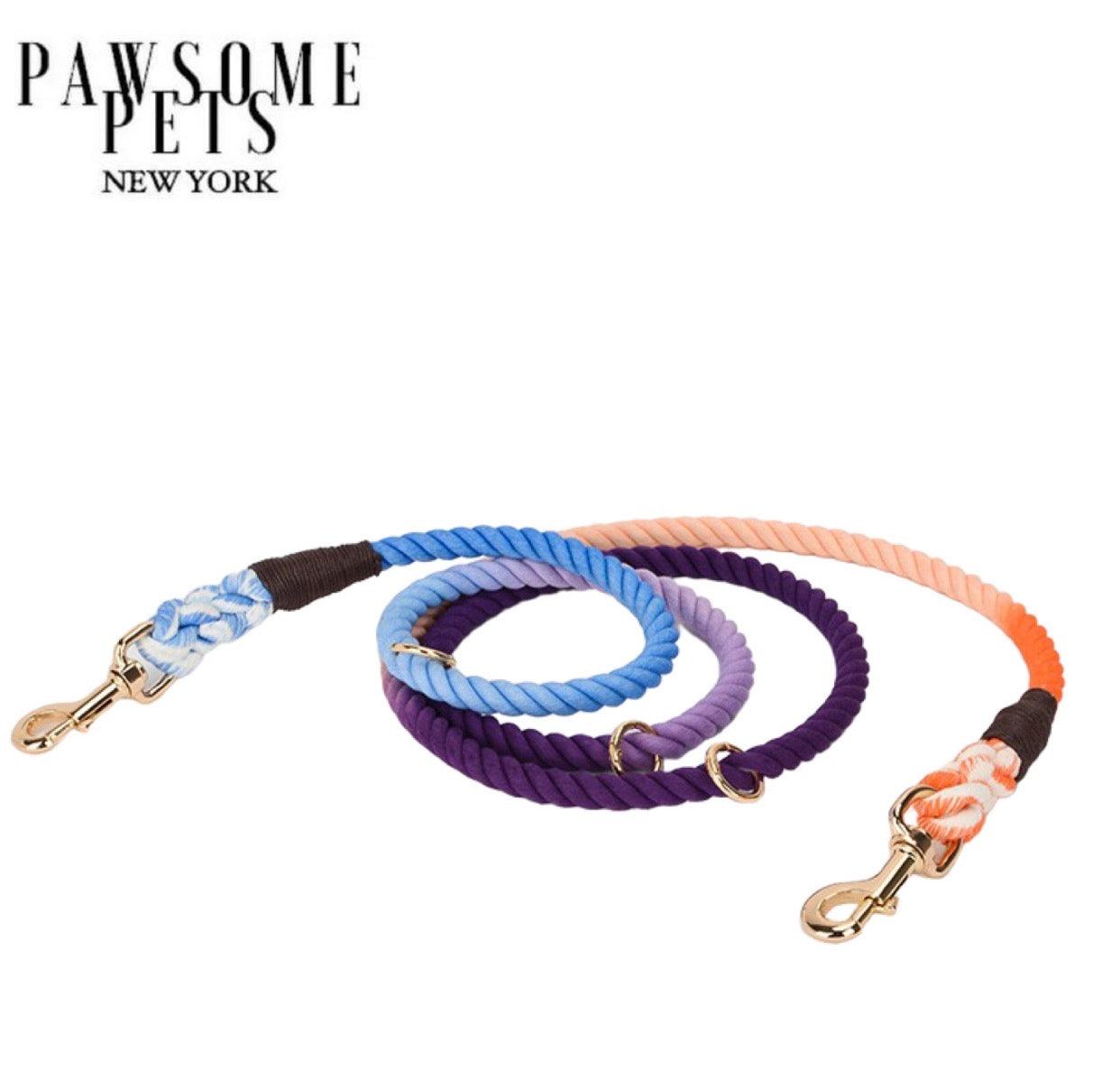 Pawsome Pets New York Smycz linowa typu hands-free dla psa - Oceanside rainbow — Obroże, smycze i szelki — photo 2