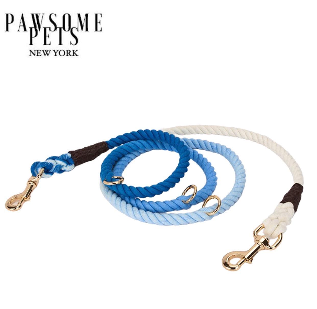 Pawsome Pets New York Laisse en corde pour chien mains libres - Ombre bleu foncé — Colliers, laisses et harnais — photo 2