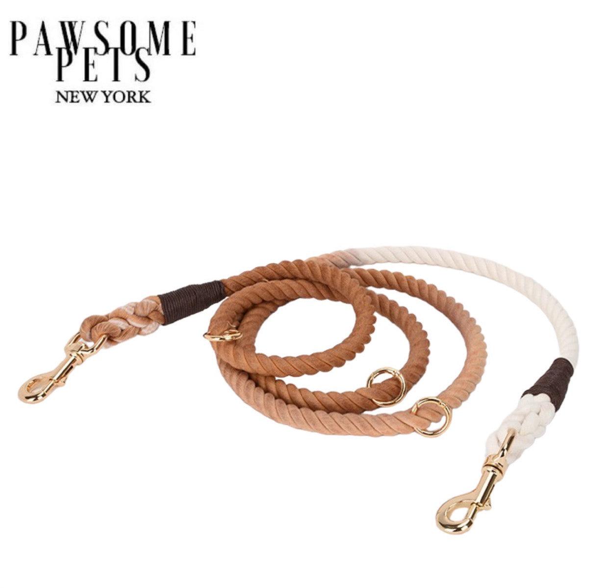 Pawsome Pets New York Laisse mains libres en corde pour chien - Ombre brown — Colliers, laisses et harnais — photo 2