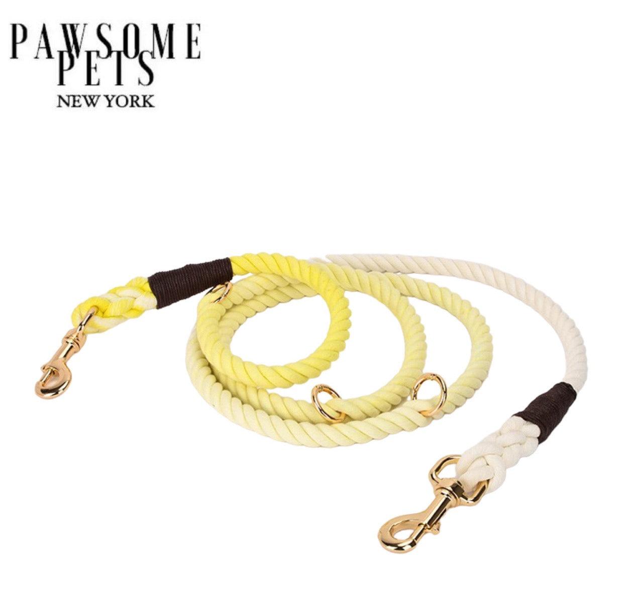 Pawsome Pets New York Laisse en corde pour chien mains libres - Ombre jaune clair — Colliers, laisses et harnais — photo 2