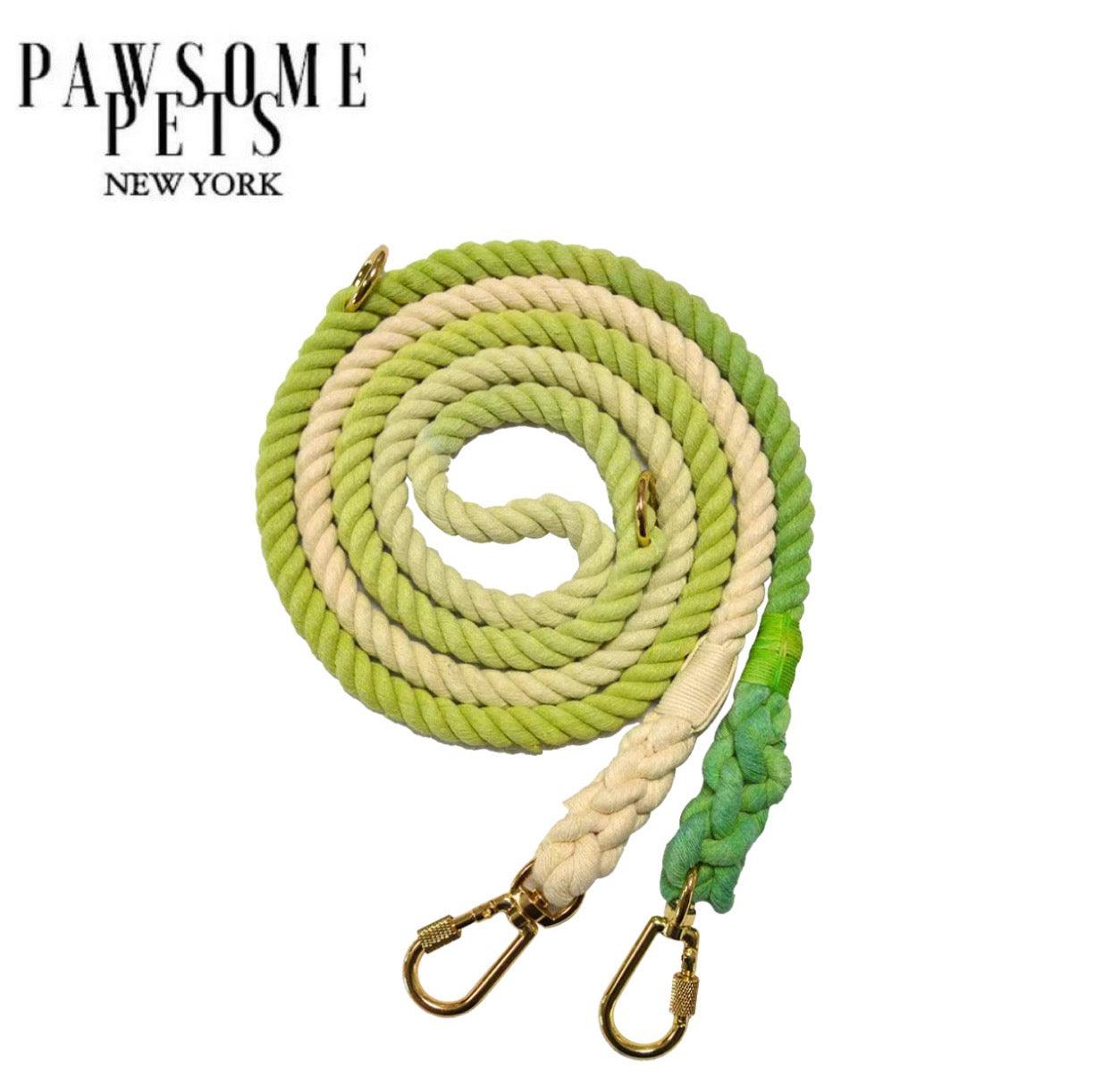 Pawsome Pets New York Laisse en corde pour chien mains libres - Ombre light green — Colliers, laisses et harnais — photo 2