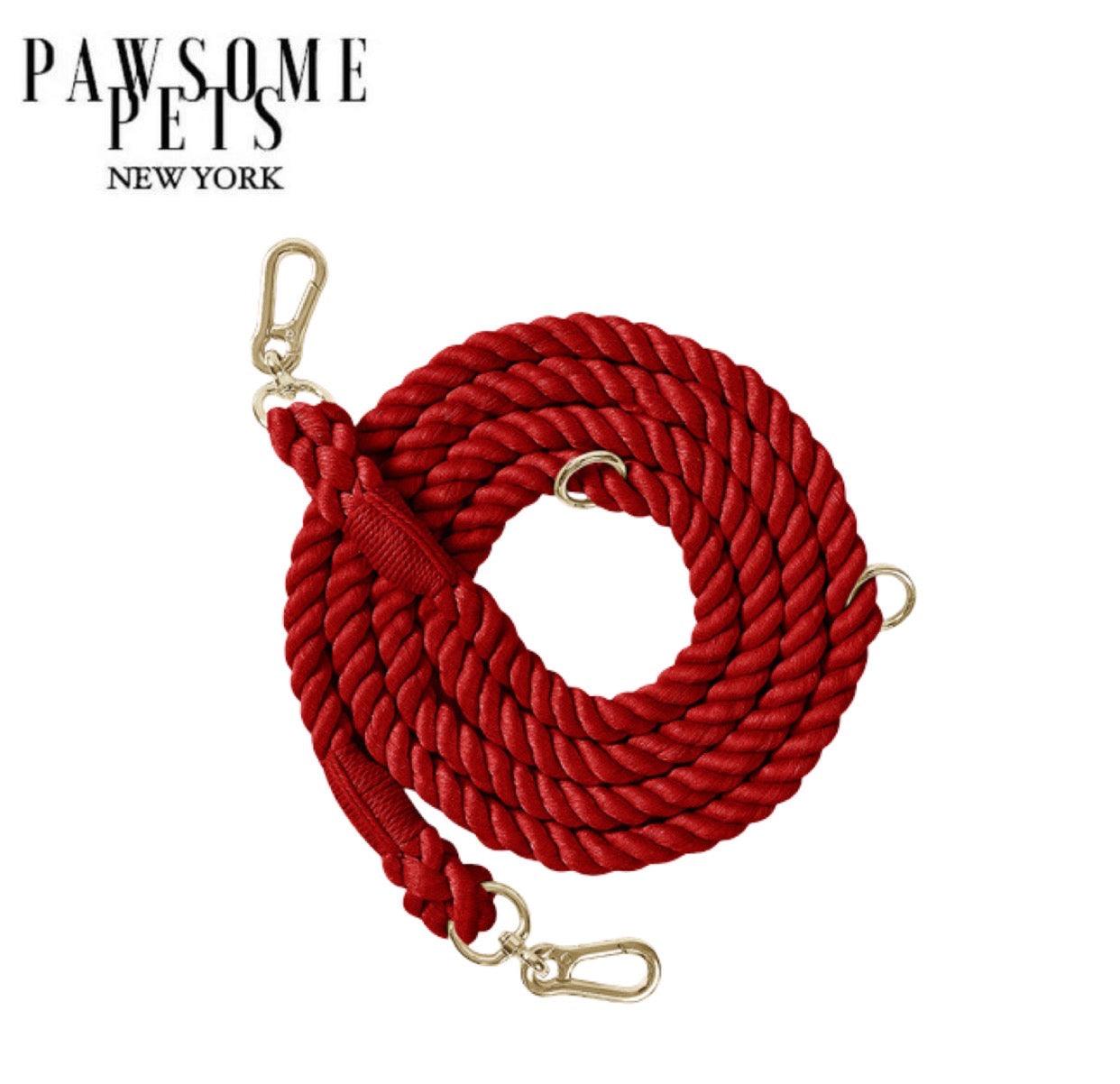 Pawsome Pets New York Laisse en corde pour chien mains libres - Rouge espagnol — Colliers, laisses et harnais — photo 2