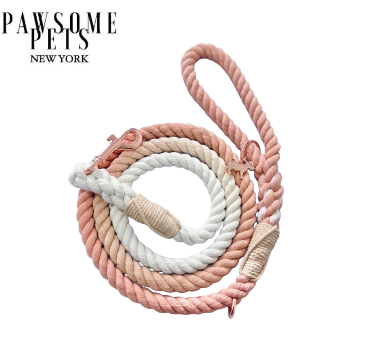 Pawsome Pets New York Laisse en corde - Ombre coral — Colliers, laisses et harnais — photo 2