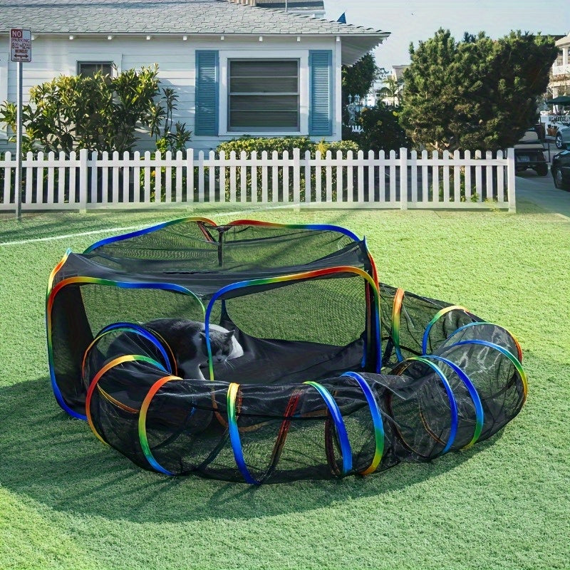 Tm Tente de jeu portable en forme de tunnel pour chats & petits animaux — Jouets — photo 3