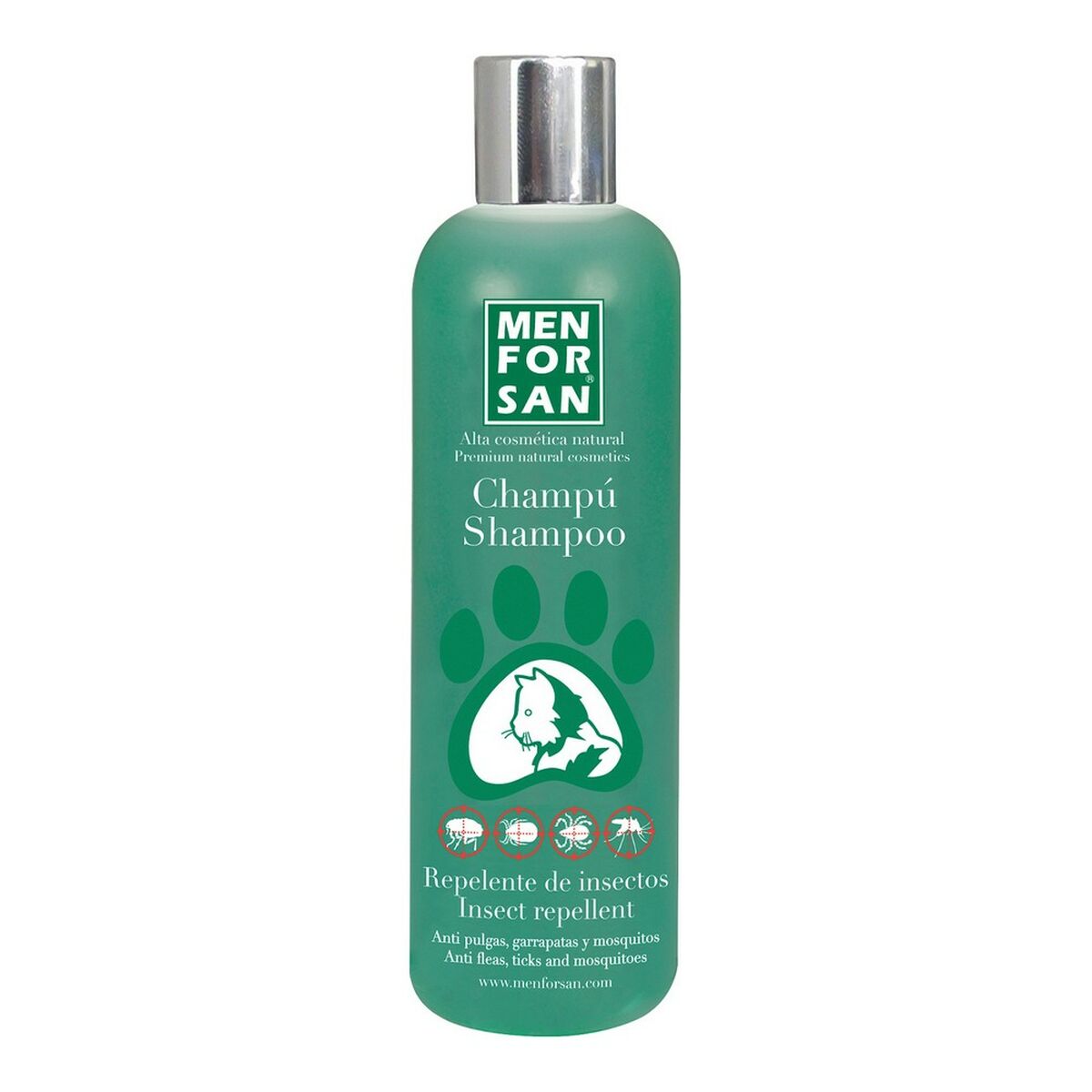Shampooing anti-puces Menforsan aux herbes 300 ml Chat Répulsif insectes — photo 2