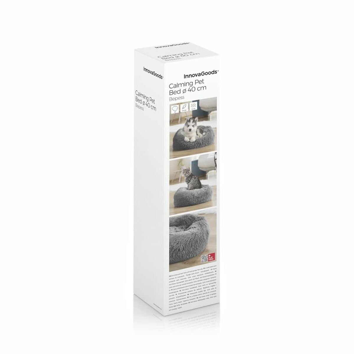 Couchage anti-stress pour animaux Bepess InnovaGoods Ø 60 cm — Paniers et caisses — photo 3