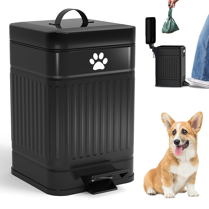 Tm Poubelle à déchets pour chien avec couvercle à pédale — Colliers, laisses et harnais — photo 3