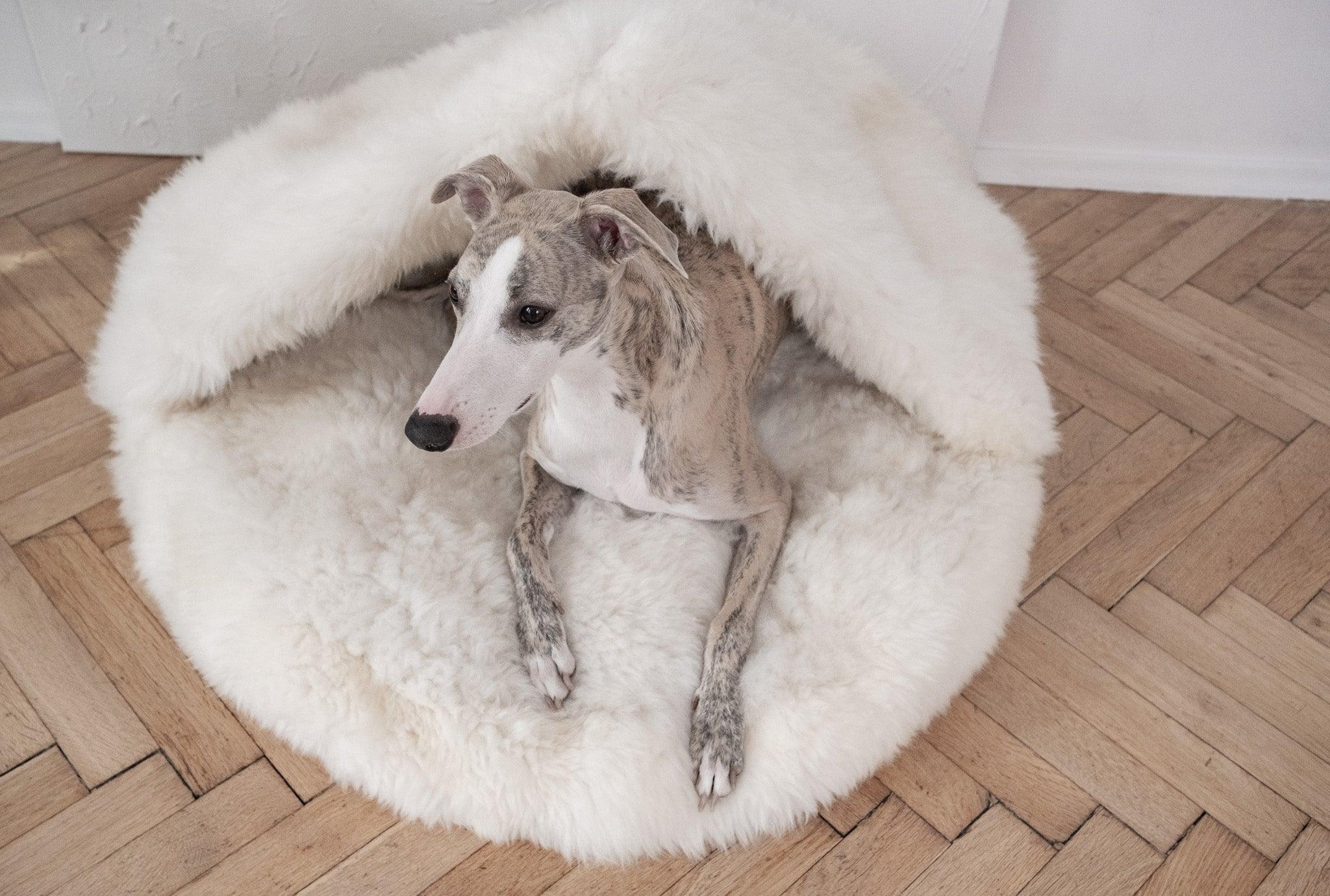 Mellow Pet Store Naturalna jaskinia dla zwierząt z owczej skóry - White — Drapaki i drzewka — photo 5