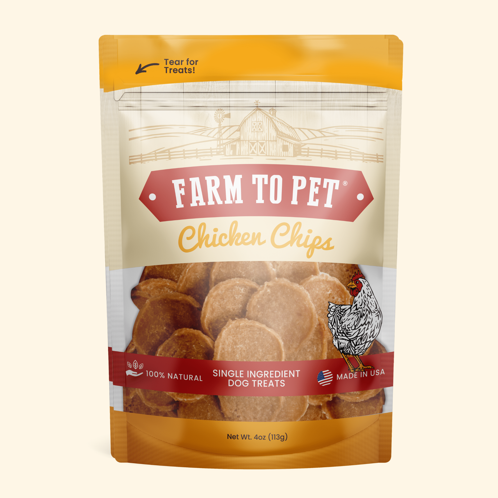 Farm To Pet Chips de poulet pour chiens | Friandises pour chien naturelles à ingrédient unique — photo 2