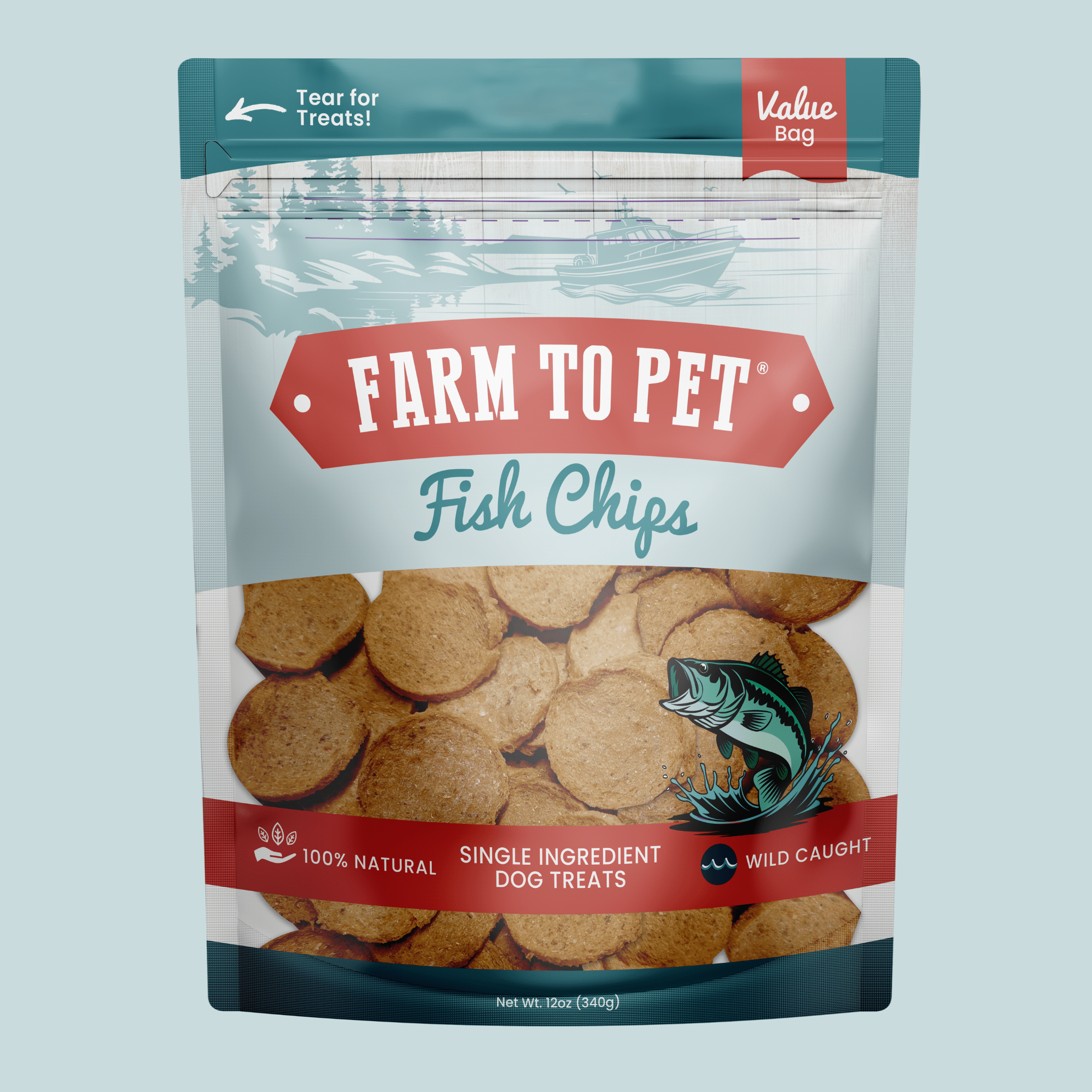 Farm To Pet Chips de poisson pour chiens | Friandises au poisson pêché à l'état sauvage — photo 8