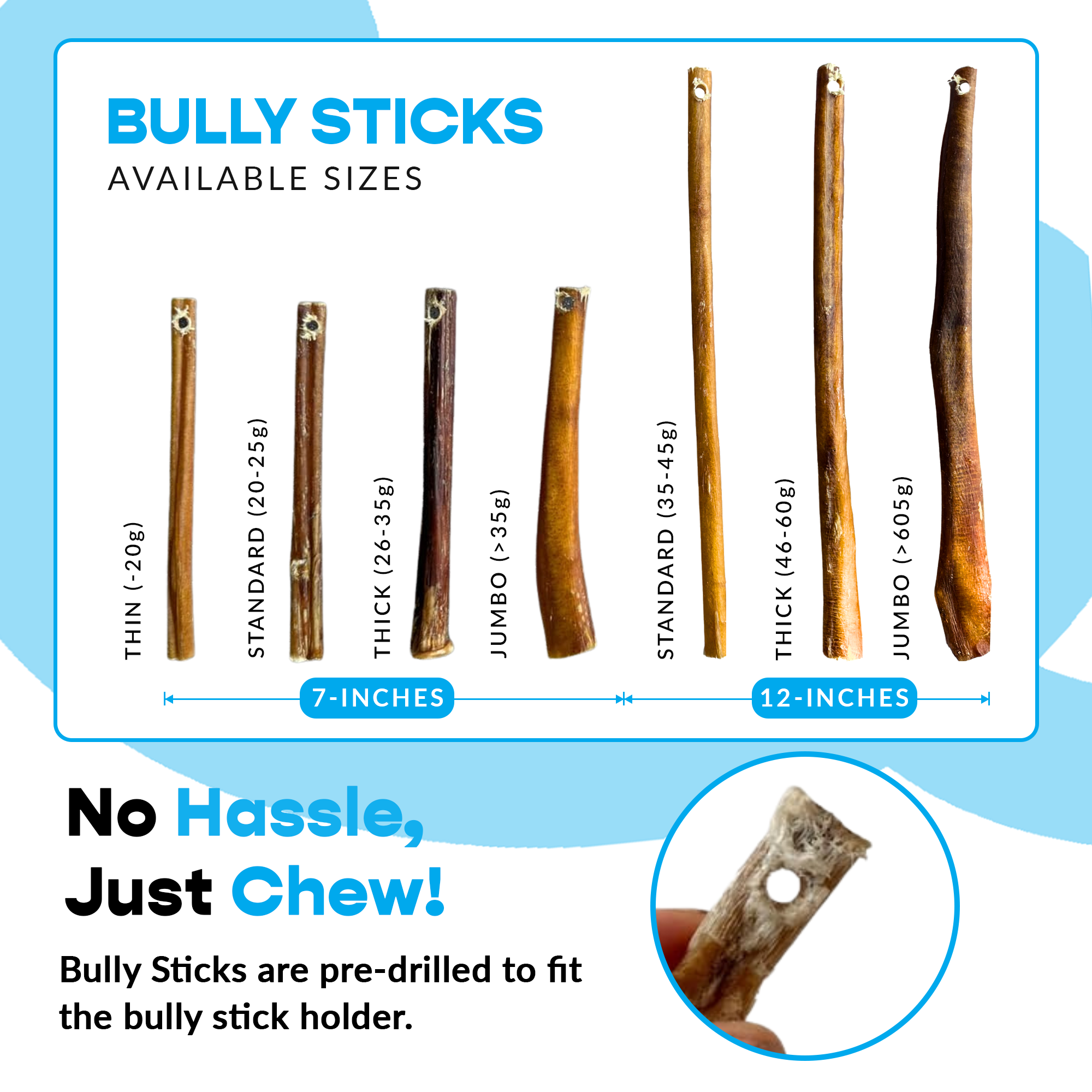 Classic Pet Chewz Sticks bully standard de 12" - Pack de recharge — Friandises et os à mâcher — photo 5
