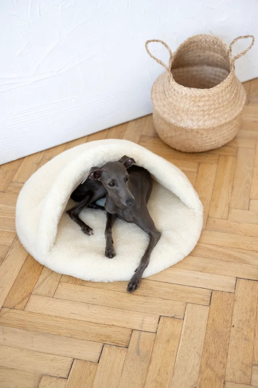 Mellow Pet Store Grotte pour animaux en laine naturelle - Blanc — Arbres à chat et griffoirs — photo 3