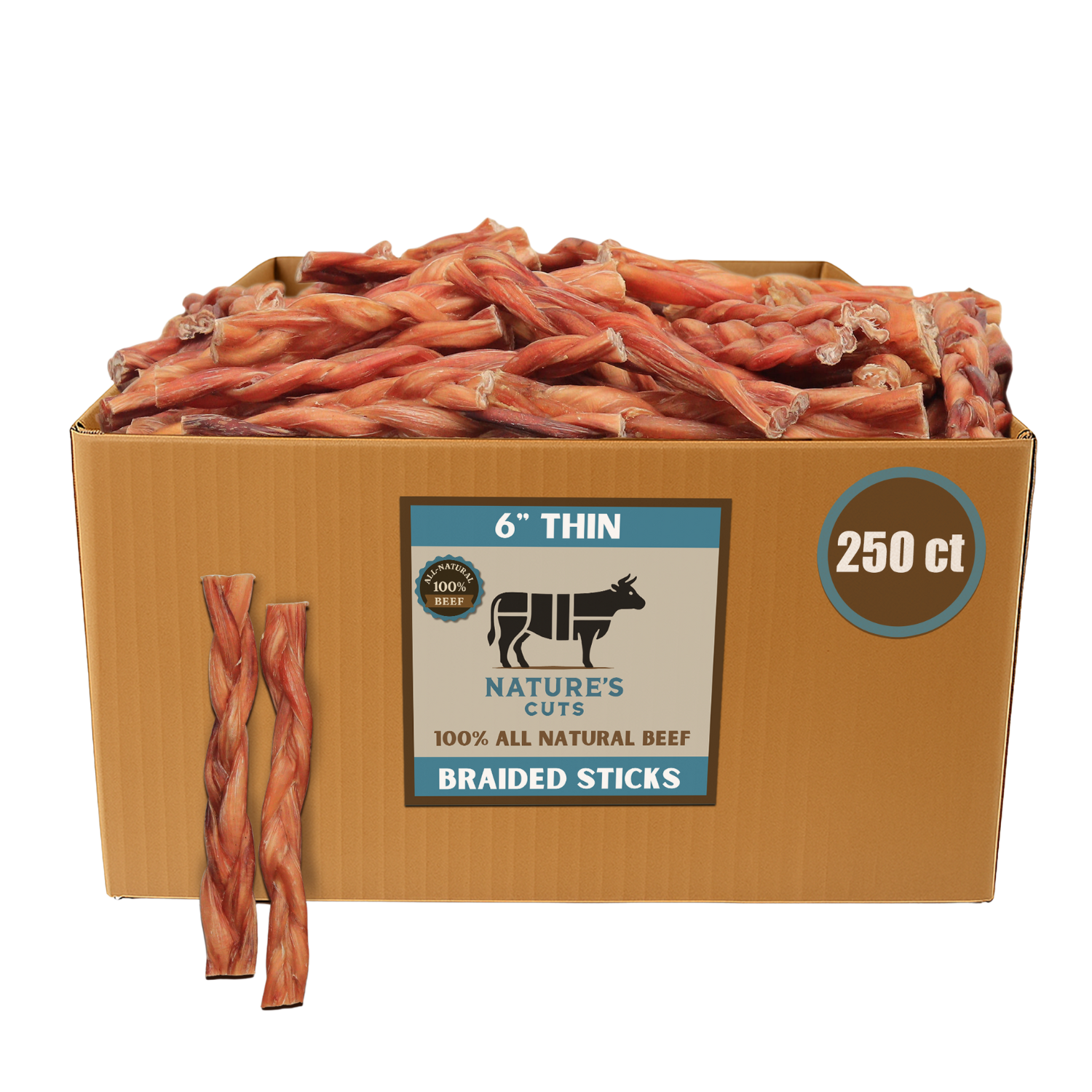Classic Pet Chewz Bully sticks tressés fins en vrac 6" — Friandises et os à mâcher — photo 9