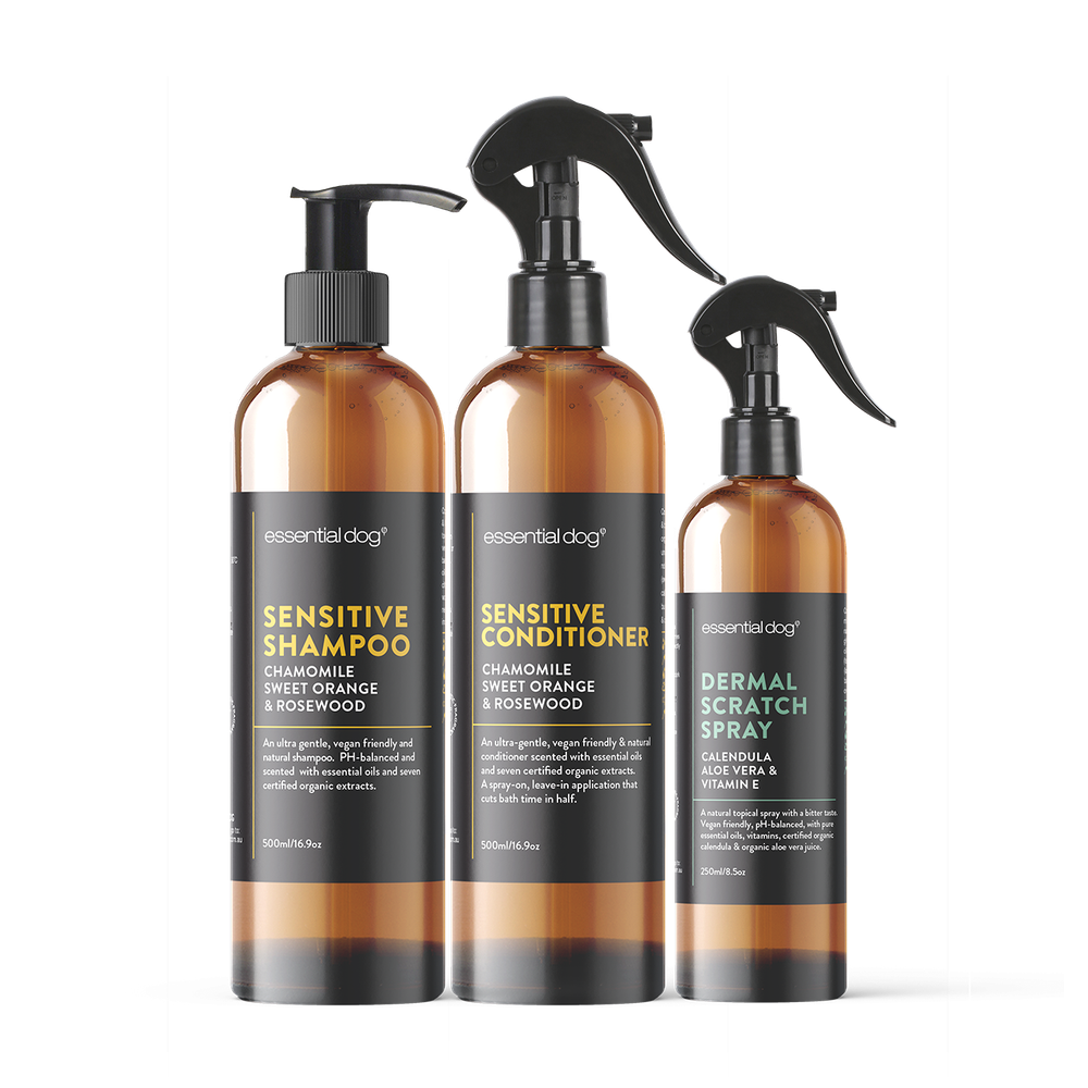 Essential Dog Shampooing pour chien, après-shampoing et spray dermique anti-démangeaisons (Peau sensible) — Toilettage — photo 2